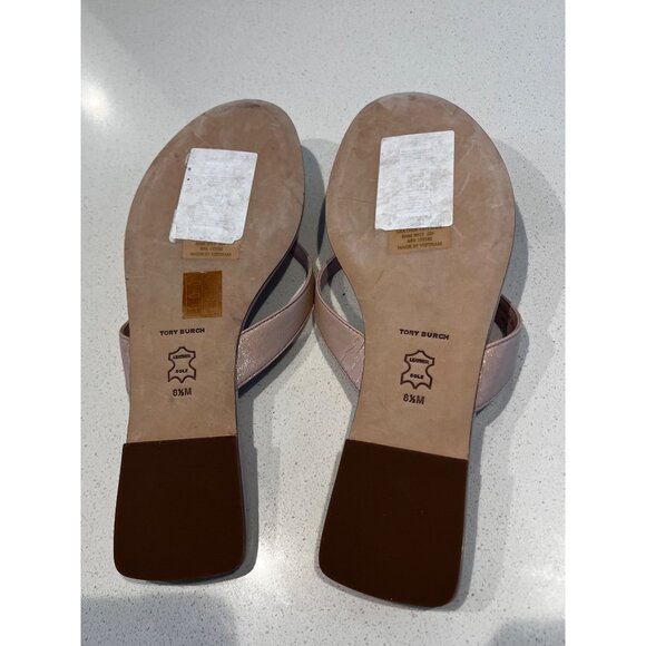 TORY BURCH Women's Capri Leather Flip Flop Sandals SIZE 8.5 NEW - Picture 6 of 7